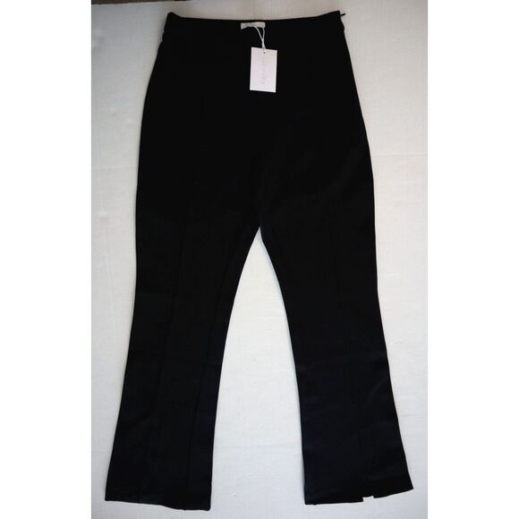 LUCY PARIS PA8907-1 Women's Sz Large Black Kari Slit Cuff Stretch Pants - Picture 1 of 11